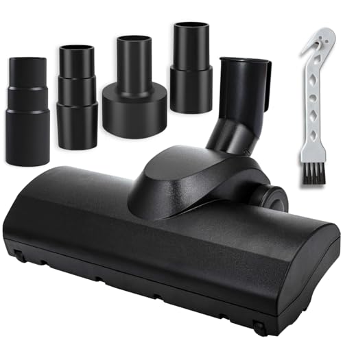 for Shop Vac Turbo Brush Head Vacuum Attachment for Rugs/Low-Pile Carpet/Hard Floor with Universal Hose Adapter Kit Fits 1-1/4'', 1-1/2'', 2-1/4'' & 1-3/8'' Hoses, Attachments for Pet Hair Removal