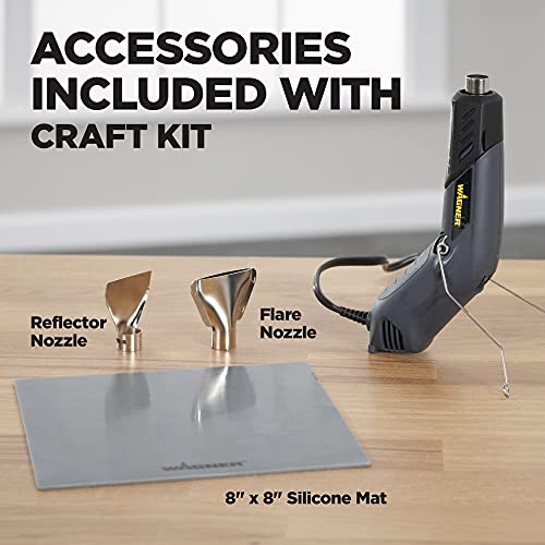 Wagner Spraytech 2410909 HT400 Craft Kit Heat Gun, Heat Gun Kit for Crafting, Embossing, Candle Making, Shrink Wrapping, and More, Embossing Heat Tool Craft Gun, Dual Temperature 680 & 450 degrees - size: Craft Kit