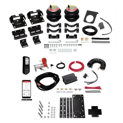 TrendsAuto Firestone Airide Ride-Rite Air Helper Springs Rear Kit & Remote Heavy Compressor with Dual Wireless App fits 2012-2026 Silverado Sierra C3500HD Cab-Chassis | TrendsAuto Decal - size: Dual Path