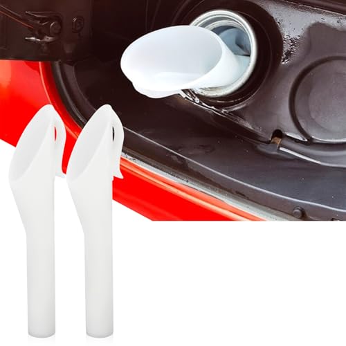 Capless Gas Tank Funnel 2PCS Fuel Funnel for Automotive Use for Ford Focus F150 Mercury Lincoln Mountaineer Mariner, Gas Funnel for Cars OEM#8U5A-17B068-EB 1782177 1833948 2050651(White)