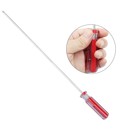Piutouyar 8 Inch Phillips Screwdriver, #1 Magnetic Tip Screwdrivers | Extra Long Chrome-vanadium Steel Shaft , Cross Head Screwdriver, Long Screwdriver for Repair Home Improvement - size: 8 Inch #1