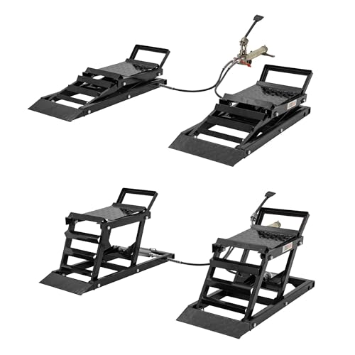 Black Widow Car Ramps for Oil Change, 3,000 lb GAWR, Hydraulic, Adjustable 6"–15.5", Underbody Access, Pair