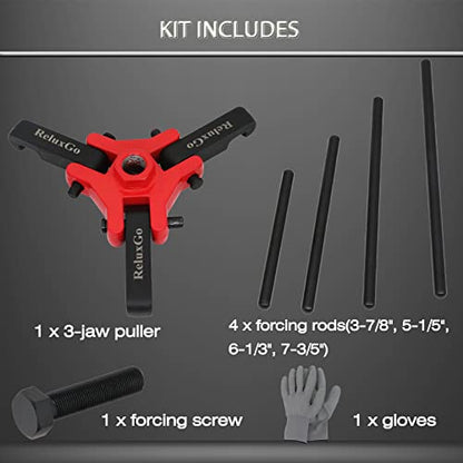 Harmonic Balancer Pulley Puller Set Adjustable 3-Jaw Puller Tool for Removing Harmonic Damper and Balancers Compatible with Chevy GM Chrysler Cadillac Ford ect - size: Harmonic Balancer Puller Set