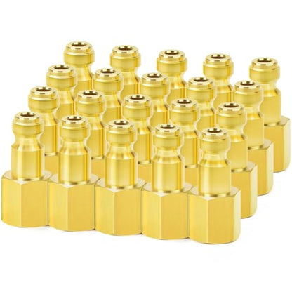 ChillWaves Automotive T-Style Air Plug, 1/4" NPT Female Pneumatic Plugs, Air Compressor Accessories Fittings(20-PACK) - size: 1/4" FNPT, style: PACK OF 20