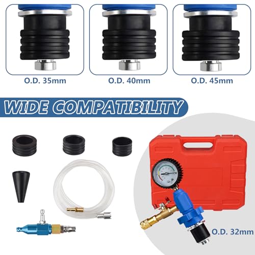 Cooling System Vacuum Purge Radiator Coolant Refill Tool Kit with Universal Adapters Coolant Vacuum Refill Kit