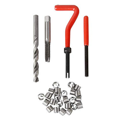 Shkalacar 30Pcs Metric Thread Repair Kit, Metric Thread Threaded Inserts Installation Tool for M3 M4 M7 M9 M11 Helicoil Car Pro Coil Tool M7*1