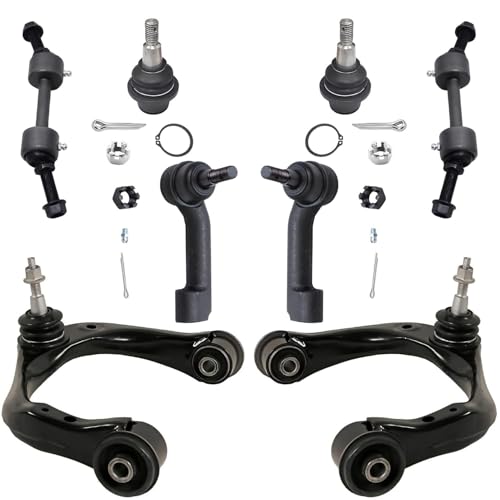 Detroit Axle - Front End Kit for 2015-2020 Ford F-150 2018-2021 Expedition Lincoln Navigator 2 Upper Control Arms w/Ball Joints 2 Sway Bar Links 2 Lower Ball Joints 2 Outer Tie Rods Replacement - size: 8CS48164/8PC