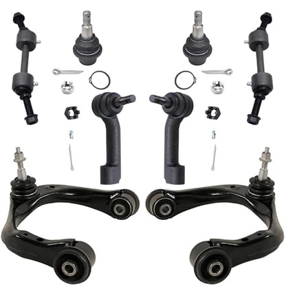 Detroit Axle - Front End Kit for 2015-2020 Ford F-150 2018-2021 Expedition Lincoln Navigator 2 Upper Control Arms w/Ball Joints 2 Sway Bar Links 2 Lower Ball Joints 2 Outer Tie Rods Replacement - size: 8CS48164/8PC