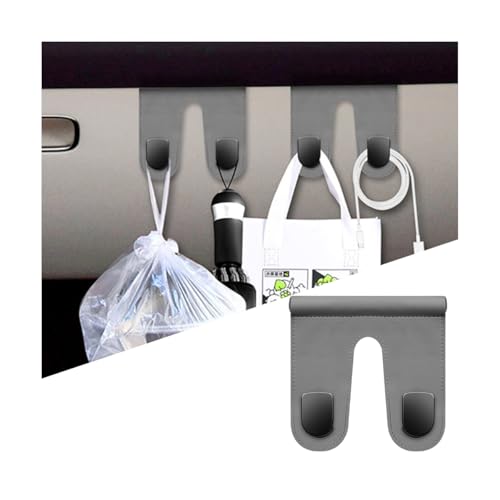 Mandark Car Co-Pilot Glovebox Hooks, Anti-Scratch Auto Co-Pilot Glove Box Hanger, Vehicle Interior Storage Organizer for Handbags Purses Coats, Universal for RV, SUV, Truck (Gray/Double Hooks) - color: Gray-2