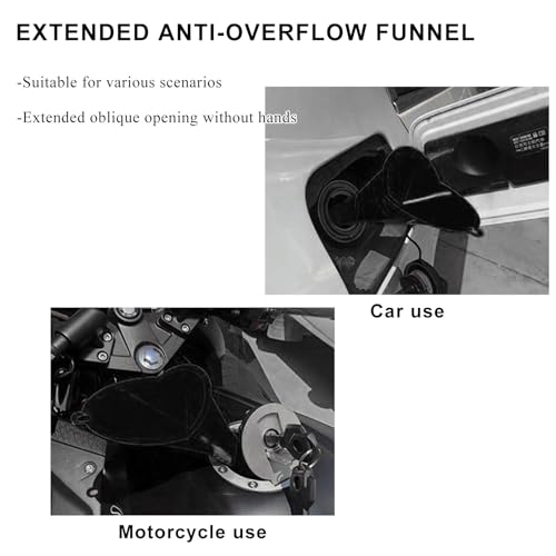 Oil Funnel, Plastic Long Neck Multi-Purpose Spill Saver Funnel, Engine Oil Funnels for Filling Oils Gas Water Diesel Fuel Lubricants for Car Motorcycle ATV Boat (Black-1PCS) - color: Black-1PCS