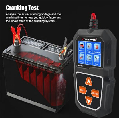 Car Battery Tester, Battery Load Tester Automotive 12V Alternator Starter Tester Digital Auto Battery Analyzer Charging Cranking System Tester for Car Truck Marine Motorcycle Boat