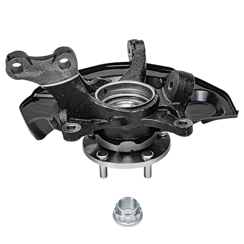Detroit Axle - FWD Front Steering Knuckles Wheel Hub Bearings CV Axles Kit Replacement for 2004-2010 Toyota Sienna - 4pc Set - size: 4UX48618/Kit