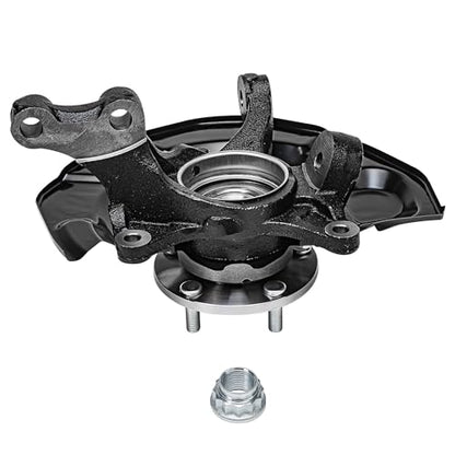 Detroit Axle - FWD Front 4pc Steering Knuckles Kit for 04-10 Toyota Sienna, 2 Steering Knuckles & Wheel Bearing Hubs 2 Outer Tie Rod Ends 2004 2005 2006 2007 2008 2009 2010 Replacement - size: 4SU48622/Kit