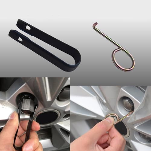 Car Wheel Hub Bolt Nut Cover Removal Tool for Most Vehicles Nut Caps Puller Caps Remover Tool Set Portable - style: A