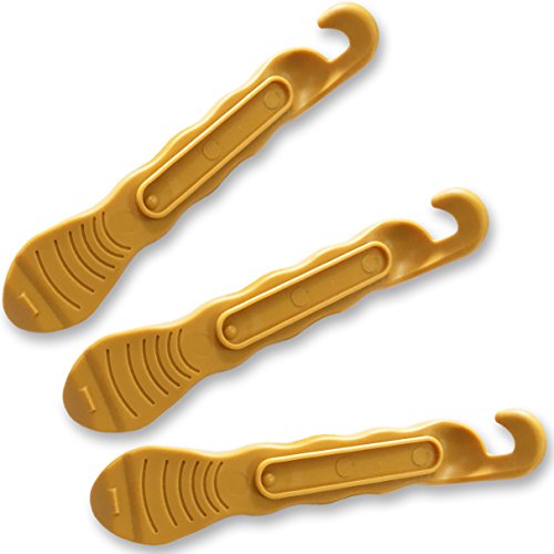 Bike Tire Lever - Premium Hardened Plastic Levers to Repair Bicycle Tube - Must Have Tool Kit for Road Bicyclist - Set of 3 - color: Gold