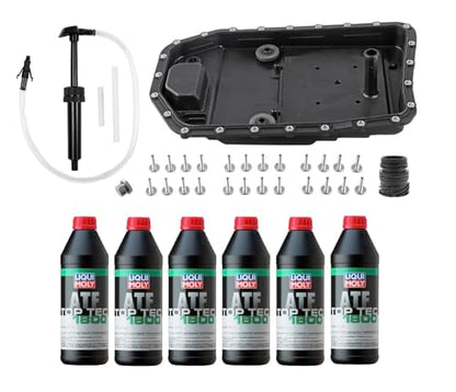 Auto Transmission Service Kit (Oil Pan+Filter+Gasket+24 Bolts + Pump) + 6L ATF for BMW Select Models (ZF-6HP19 Trans.)