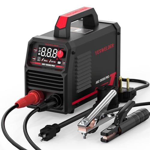 YESWELDER 205Amp Stick Welder Large LED Display, Digital Inverter IGBT ARC Welding Machine, 110V/220V Dual Voltage Hot Start Portable MMA Welder Machine, Arc Force - style: stick welder 205Amp