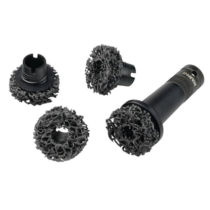 K233 Wheel Hub Resurfacing Kit, Brake Surface and Stud Cleaner, 1/2-Inch Drive, 4 Pads - size: 1/2" Drive