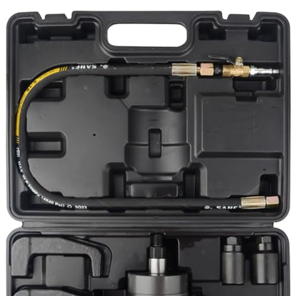 DAYUAN 24Pcs Pneumatic Diesel Injector Puller, Injector Puller Tool Kit | Air Vibration Injector Removal Tool, Seized Injector Removal, Compatible With Bosch Delphi Siemens Injectors, 20-30Nm Torque