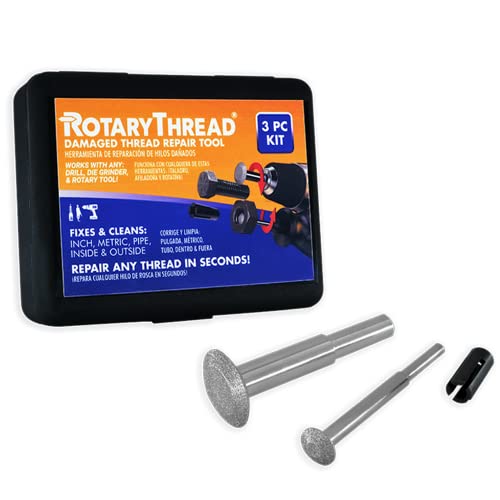 Repair Kits - Faster & Easier to Chase, Restore & Clean Internal or External Threads, All in One Universal Thread Files Set, Inch, Metric, Grooves, Glands, Acme, Buttress Thread - size: Starter Kit (3pc)