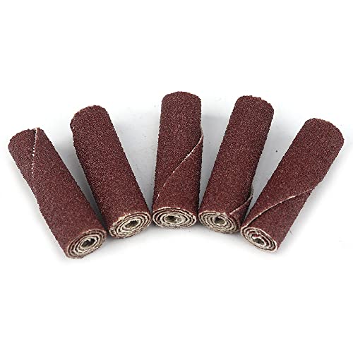 SI FANG Mini Sanding Engine Port and Polish Kit 1-1/2'' 100 Grit, Cylinder Head Abrasive Sandpaper Porting and Polishing Cartridge Roll Tool, for Metal Aluminum Cast Iron Sanding Rust Removal (5Pcs) - style: 100# 1-1/2''(Cylinder)
