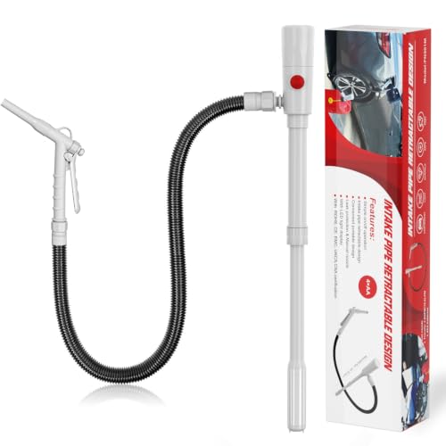 anngrowy Stick Fuel Transfer Pump Battery Powered with Hand Trigger Nozzle, Gas Can Pump Transfer with 2.8 GPM & 53.7" Hose, Portable liquid Transfer Pump for Gasoline, Diesel, Kerosene, Gifts for Men