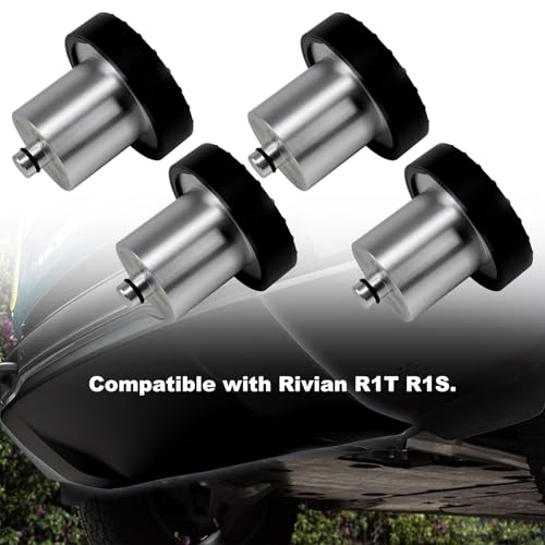 RULLINE Magnetic Jack Pad Lift Point Adapter Kit Compatible with Rivian R1T & R1S -4 Pack with Storage Zippered Case