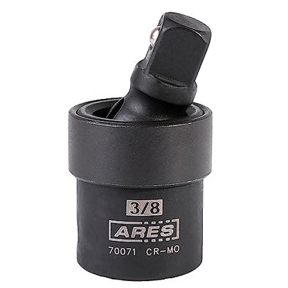 ARES 70071-3/8-inch Drive Impact Universal Joint - Chrome Moly Flexible U-Joint Socket Accesses Hard to Reach Fasteners and Meets ANSI/ASME Specifications - size: 3/8-Inch Standard