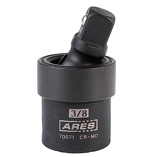 ARES 70071-3/8-inch Drive Impact Universal Joint - Chrome Moly Flexible U-Joint Socket Accesses Hard to Reach Fasteners and Meets ANSI/ASME Specifications - size: 3/8-Inch Standard