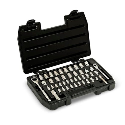 GEARWRENCH 46 Pc. 1/4" & 3/8" Drive 6 Pt. Pass-Thru™ Mechanics Tool Set, SAE/Metric - 8946