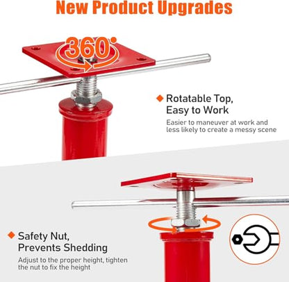 House Jacks for Leveling Crawlspace, 16" - 21" Height Range, 11023 lbs Max Load Capacity, House Floor Jacks Post Pole for Leveling, 2 Pack - size: 16" - 21" (2 Pack)