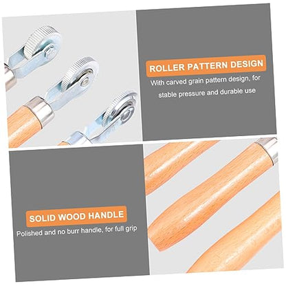 3pcs Car Tire Compaction Roller Set Tire Repair Patch Stitch Wheel Rollers