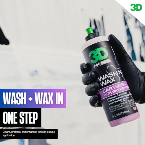 3D Wash N Wax Car Wash Soap - pH Balanced, Easy Rinse, Scratch Free Soap with Wax Protection - 1 Gallon - size: 128 Ounce (Pack of 1)