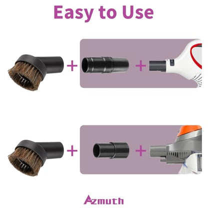 25mm Soft Horsehair Vacuum Brush Attachment with Vacuum Hose Adapter for Shark Vacuum Attachments, Vacuum Attachment for Shop Vac and Most Household Vacuum Cleaner - 3 Pcs - style: 3 Pcs