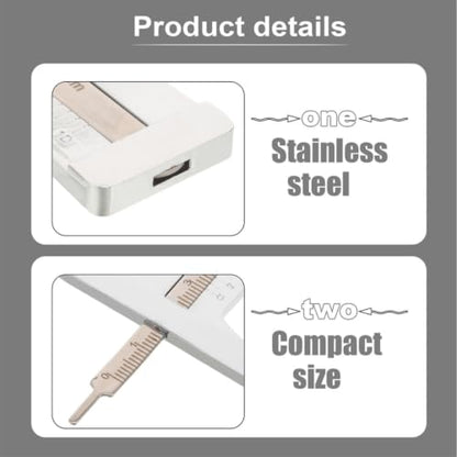 2pcs Tire Depth Gauge Tool for Tire Maintenance and Replacement Stainless Steel Material with User-Friendly Design and Markings Accurate Tread Depth Measuring Instrument