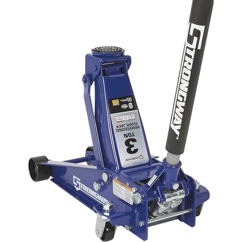 Strongway Professional Service Floor Jack, 3-Ton Capacity | Controlled lifting and positioning, Professional garage use, Stable service support, Durable steel construction - style: Normal
