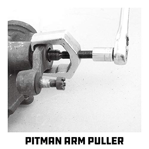 Powerbuilt 1-3/8-Inch (34mm) Pitman Arm Puller, For separating pitman arm from steering gear, Drop Forged and Heat Treated, Chrome Vanadium Steel made - 648693 - size: Pitman Arm Puller