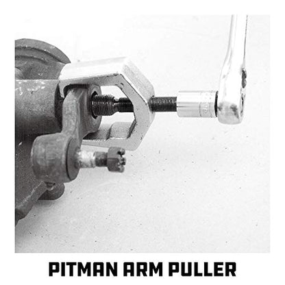 Powerbuilt 1-3/8-Inch (34mm) Pitman Arm Puller, For separating pitman arm from steering gear, Drop Forged and Heat Treated, Chrome Vanadium Steel made - 648693 - size: Pitman Arm Puller