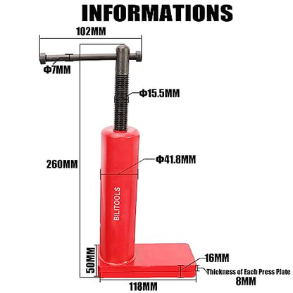 BILITOOLS Brake Caliper Compression Tool, Multi Piston Brake Caliper Tool | Heavy Duty Brake Pad Caliper Spreader Universal for 1, 2, 4 & 6 Piston - color: Red, style: Hand Operation