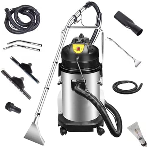 Portable Extractor for Car Detailing - 3 in 1 Commercial Carpet Cleaner Machine | Stainless Steel Body, Portable Wet Dry Curtain Fabric Dust Cleaner for Hotels, Guest Houses 40L - color: 40l