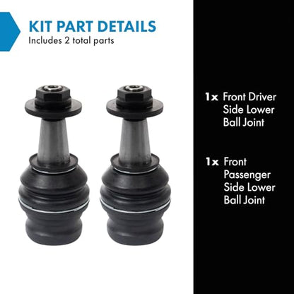 TRQ Front Lower Ball Joint Set Compatible with 11-20 Audi 15-21 Porsche - style: PSA33823