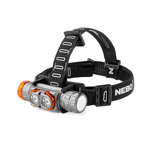 NEBO Transcend 3K Headlamp | 3000 Lumen, 5 Light Modes, USB-C Rechargeable, Waterproof, Magnetic, Detachable Light, Hat Clips, and Hard Hat Compatible, Outdoor, Mechanic, Construction Work - style: 3000 Lumens
