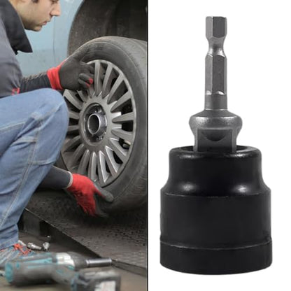 Drill Adapter Jack Socket - Quick Connect Lifting Tool | Electric Socket Adapter for Vehicle Maintenance, Tire Work, Road Trip Kit, Beginners, Mom, Compact Car Repair Accessory for Home Gara