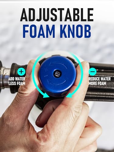 MEKOH Foam Cannon for Pressure Washer, Thick Snow Car Wash Foam Gun with 1.1mm Orifice & 1/4" Quick Connect, Pressure Washer Soap Cannon Attachment for Auto Detailing, Big Mouth Foam Blaster, 4000 PSI - size: 1.1mm