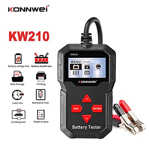 KW210 12V Automotive Car Battery Tester Digital Multi Language Analyzer Tester Tool