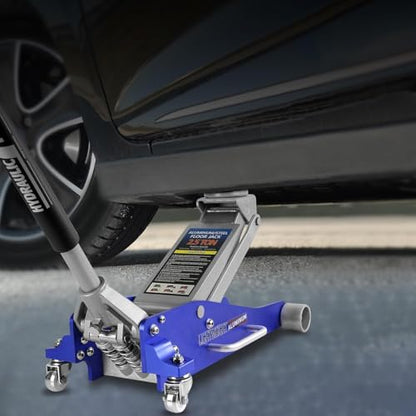 2.5 Ton Low Profile Floor Jack, Heavy Duty Steel Racing Floor Jack with Dual Pistons Quick Lift Pump, Lifting Range 3.7"-18.7", Professional Hydraulic Car Jacks 2.5 Ton/5000 LBS Capacity, Grey - color: Grey - 2.5 Ton(Dual Pump), Lift 3.7"-18.7"
