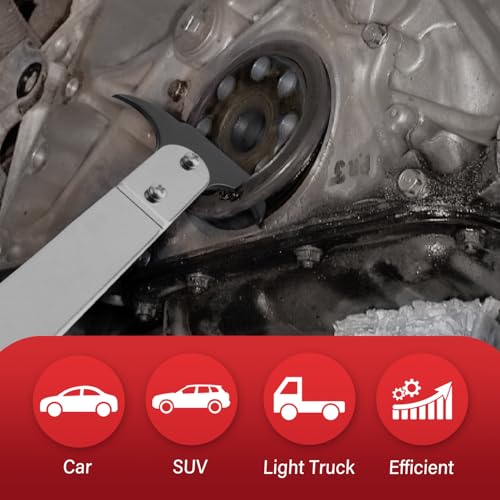 Seal Puller, Oil Seal Removal Tool with Dual Hook Tips, Heat-Treated Steel | Universal, Crank Seal Installer and Remover, for Car, SUV, Light Truck and Machine Repair, Non-Slip Handle, Heavy-Duty Tool - color: Red