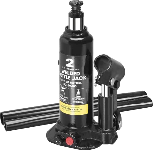 Torin 2 Ton (4,000 LBs) Capacity Hydraulic Welded Bottle Jack, AT90203BB , Black - size: 2 Ton (4,000 LBs), style: Standard