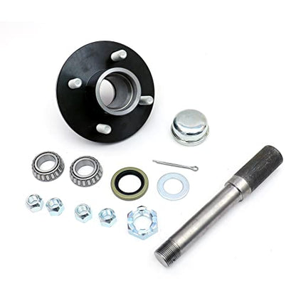 Trailer Hub Assembly Kit，4-Bolt on 4" Circle，Includes (1) 1" Straight Spindle and Bearing - size: GL4854C*1