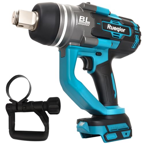 Cordless Impact Wrench 1" Compatible with Makita 18V Battery, Impact Wrench 2250FT-LBS(3000N.m) High Torque Brushless Electric Impact Power Impact Driver for Car, Truck(No Battery) - color: Blue 3000n 1in